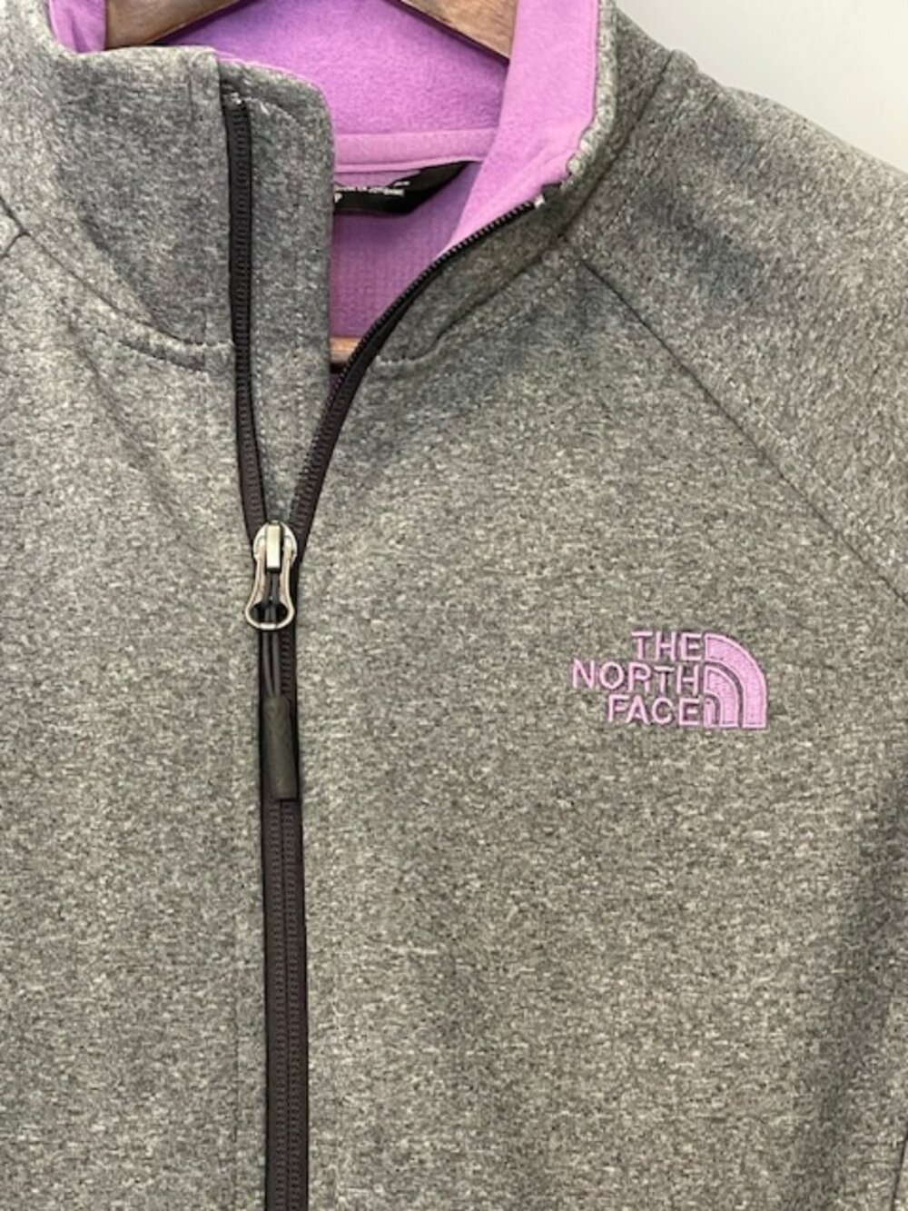 The North Face Women's Canyonwall Jacket Grey Heather Lilac Full Zip Small - Picture 3 of 11